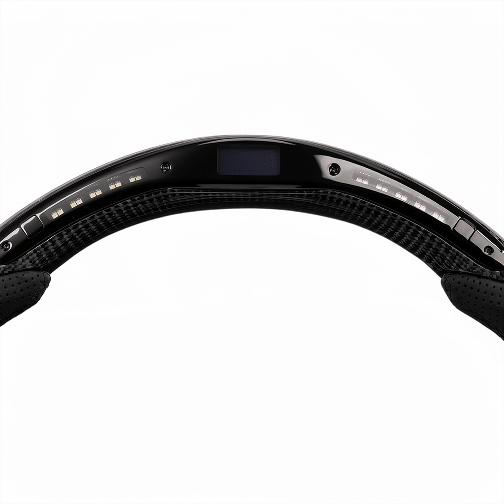 LED Carbon Fiber Steering Wheel with Lights for Tesla Model 3 / Y【Style 4】