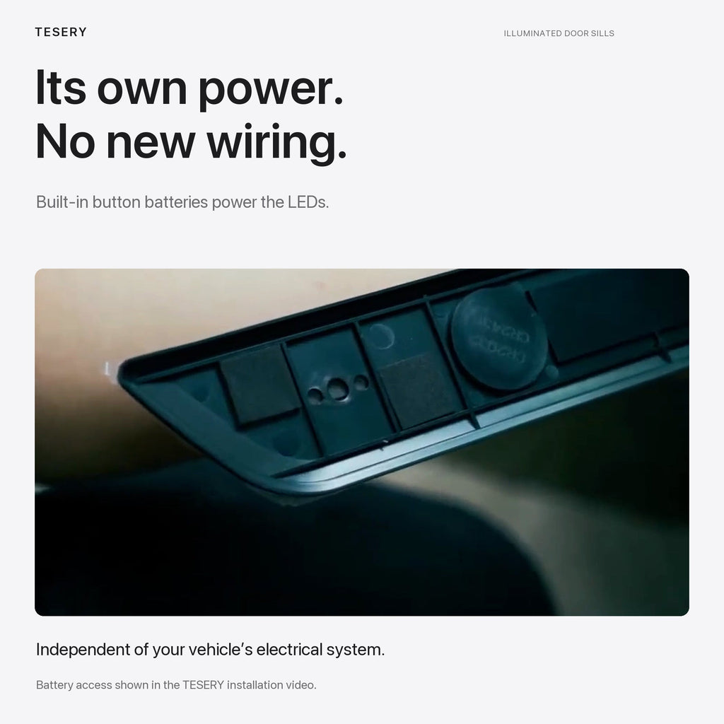 LED illuminated Welcome Pedal Door Sill Protector for Model Y / 3 | Sikunuo
