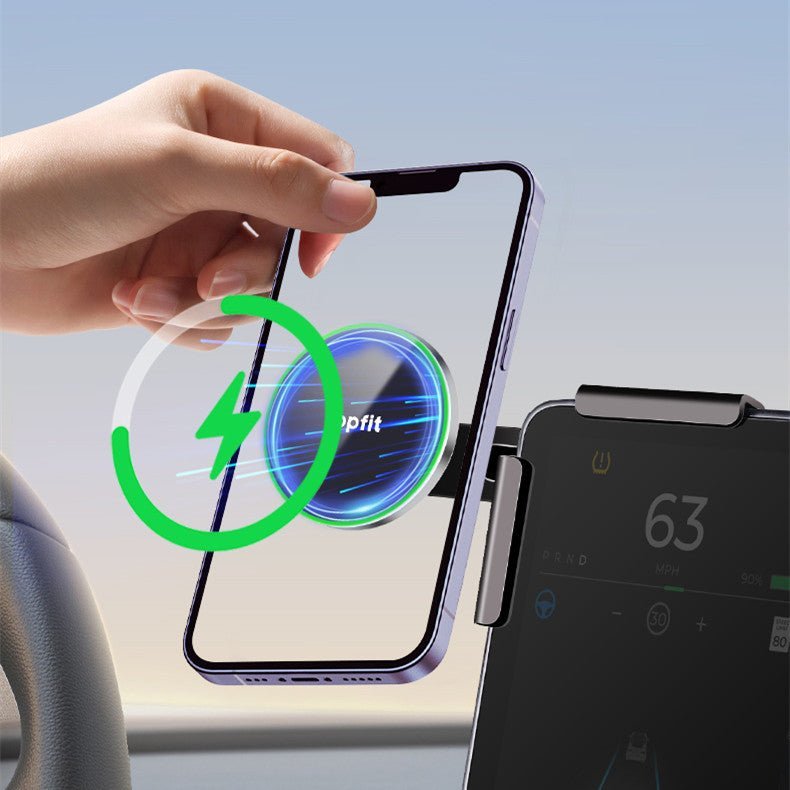 Magnetic Wireless Charging Phone Holder For Model 3 Highland/Y | Sikunuo