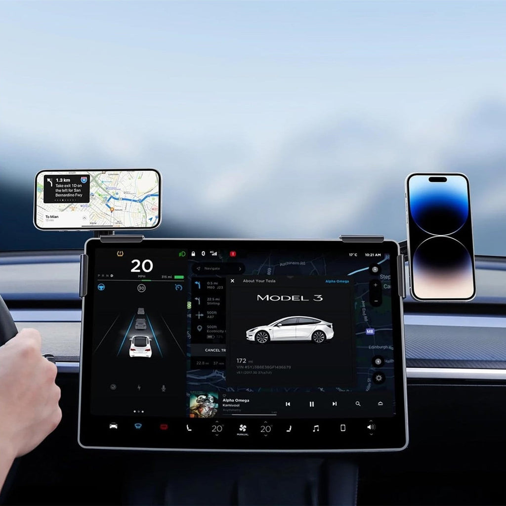 Magnetic Wireless Charging Phone Holder For Model 3 Highland/Y | Sikunuo