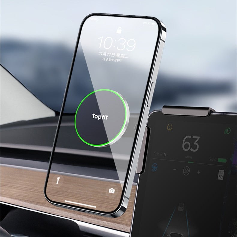 Magnetic Wireless Charging Phone Holder For Model 3 Highland/Y | Sikunuo