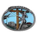 Linesman Belt Buckle Oval Power Line Worker Electrician