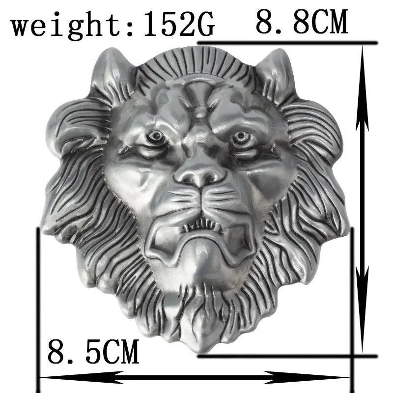 Lion Head Zinc Alloy Belt Buckle