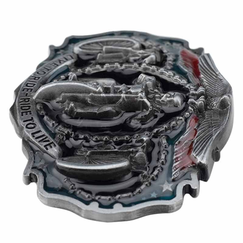 Live To Ride Ride To Live Western Belt Buckle