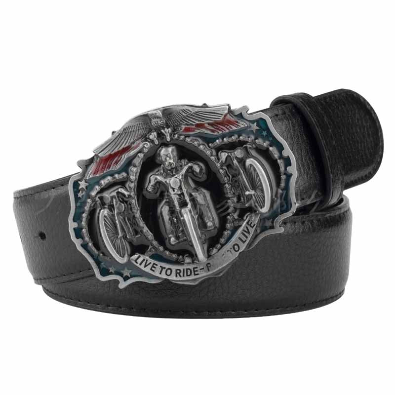 Live To Ride Ride To Live Western Belt Buckle