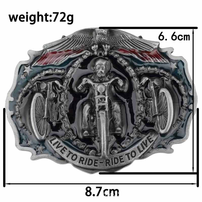 Live To Ride Ride To Live Western Belt Buckle