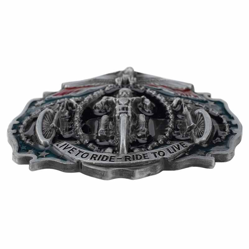Live To Ride Ride To Live Western Belt Buckle