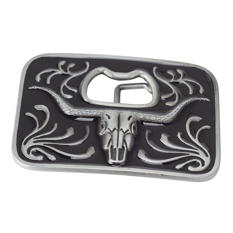 Longhorn Bottle Opener Belt Buckle