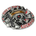 Lucky 13 Skull Belt Buckle