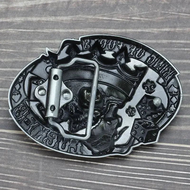 Lucky 13 Skull Belt Buckle