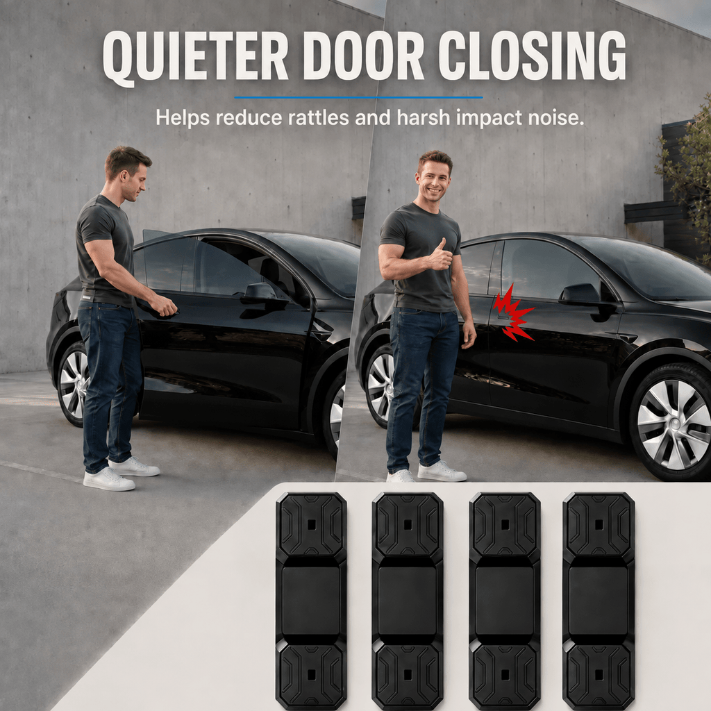 Magnetic Silicone Door Latch Dampers for Model 3 / Y (4-Pack)