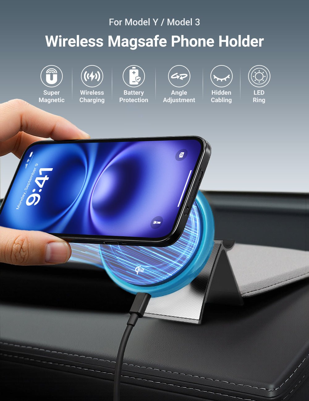 Magsafe Phone Mount for Model 3 / Model Y | Sikunuo