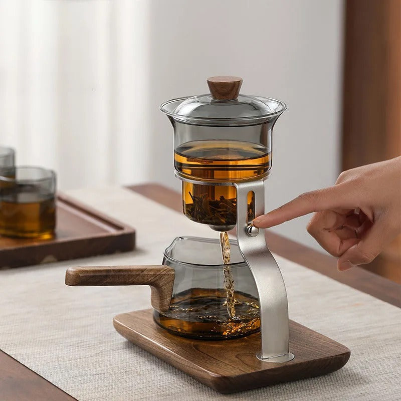 Sikunuo | Walnut Signature One-Key Glass Tea Set