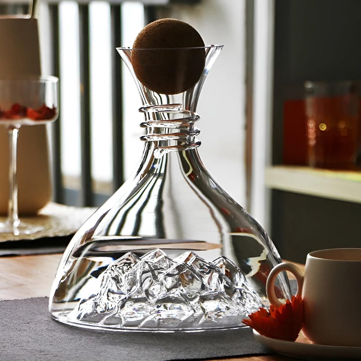 Red wine decanter crystal glass – whisky wines wine fast waterfall iceberg dispenser red wines kettle | Sikunuo