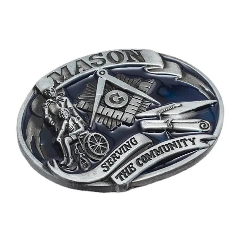 Mason Serving The Community  Belt Buckle