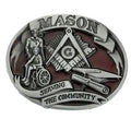 Mason Serving The Community  Belt Buckle