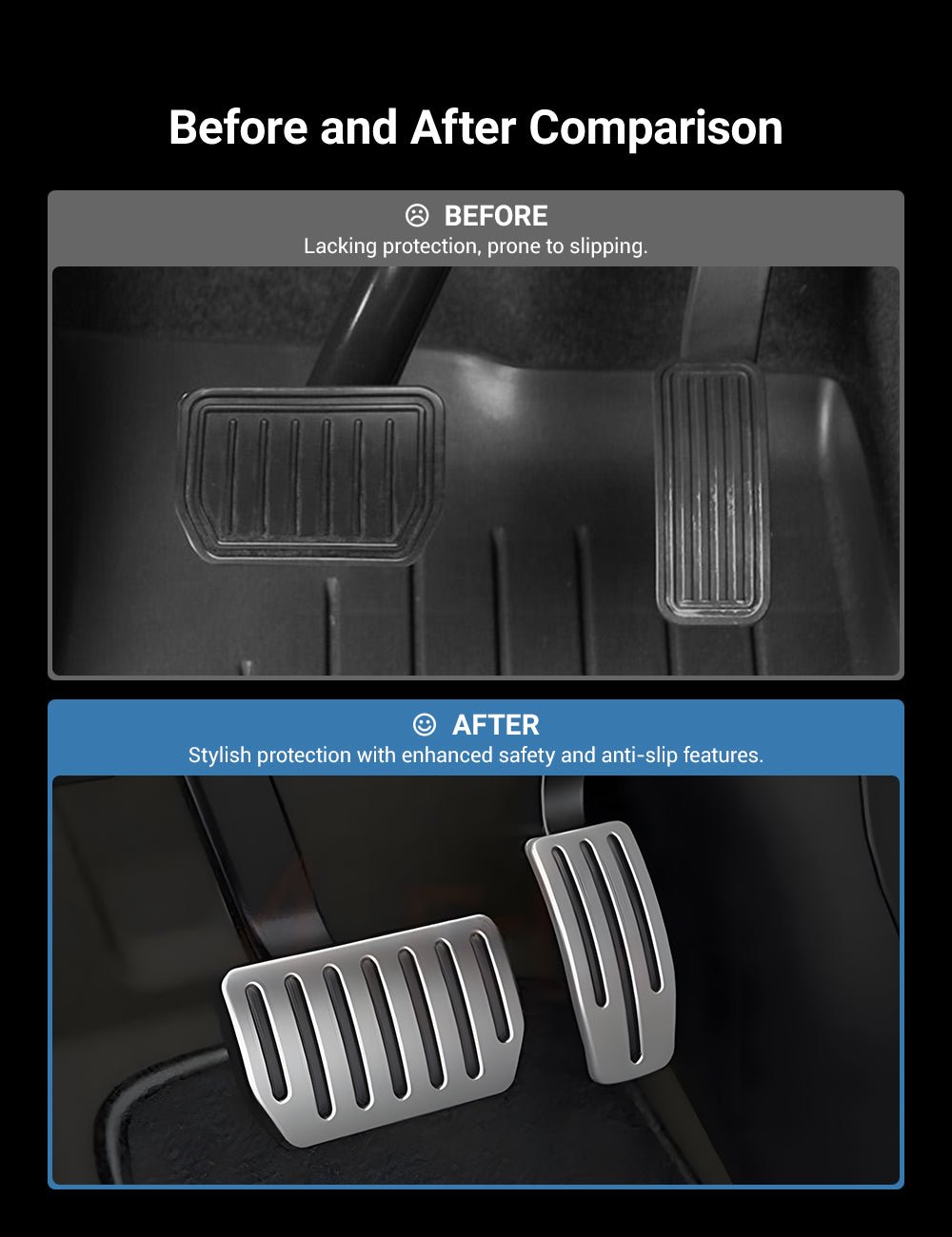 Metal Gas And Brake Pedal for Tesla Model S/X 2017-2021