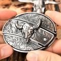 Metal Oval Belt Buckle for Cowboy Cowgirl