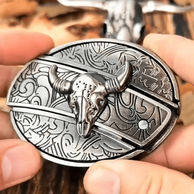 Metal Oval Belt Buckle for Cowboy Cowgirl