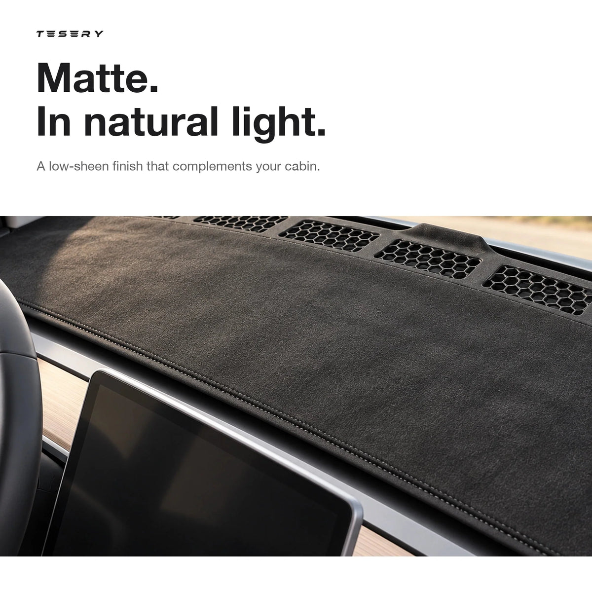 Microfiber Dashboard Cover for Tesla Model 3 & Model Y