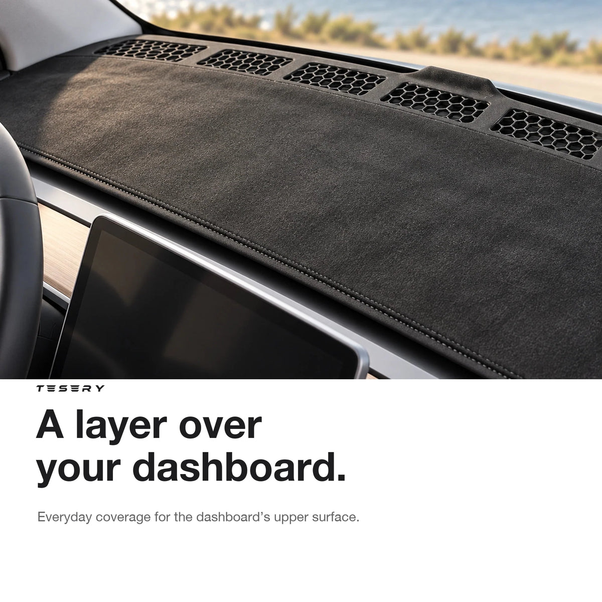 Microfiber Dashboard Cover for Tesla Model 3 & Model Y
