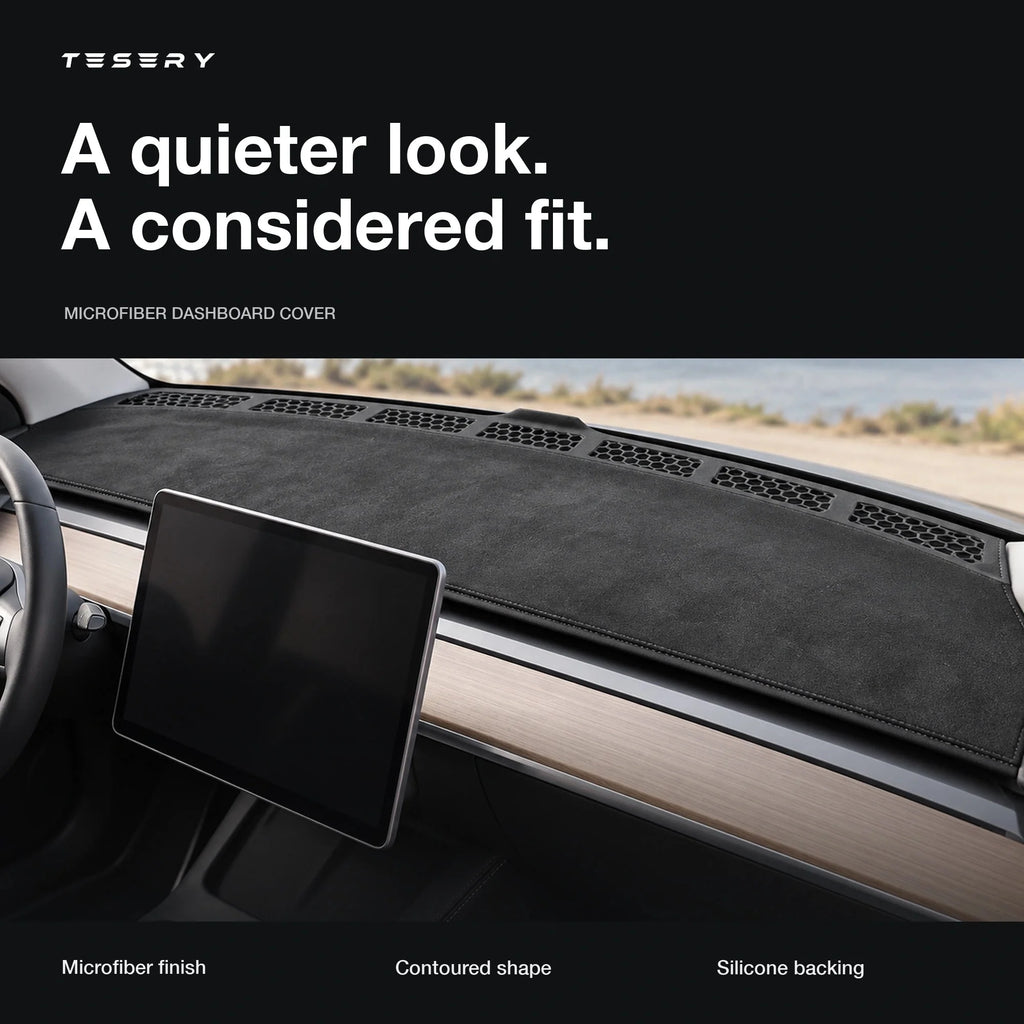 Microfiber Dashboard Cover for Tesla Model 3 & Model Y