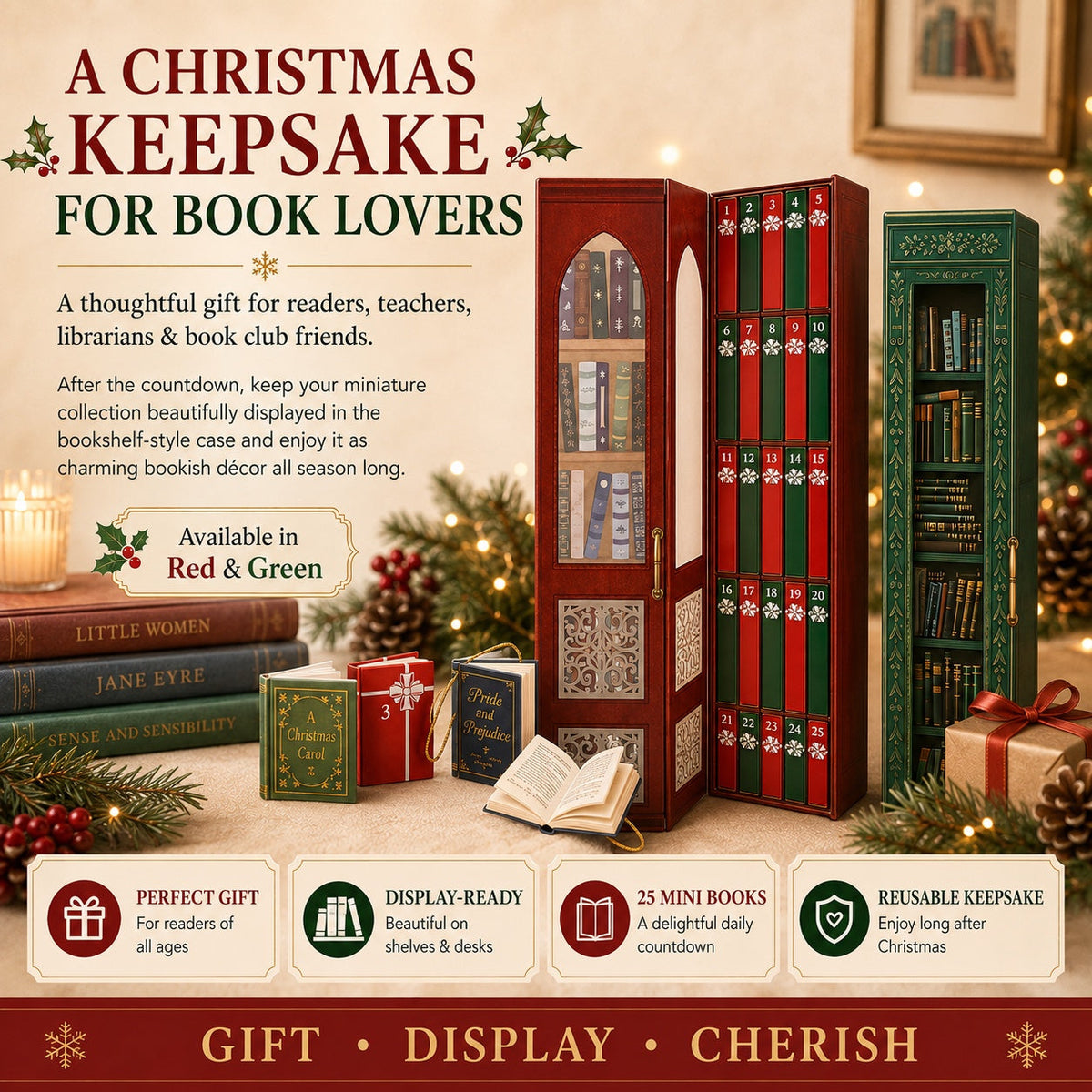 Mini Book Advent Calendar 2026 - 25 Classics for Book Lovers