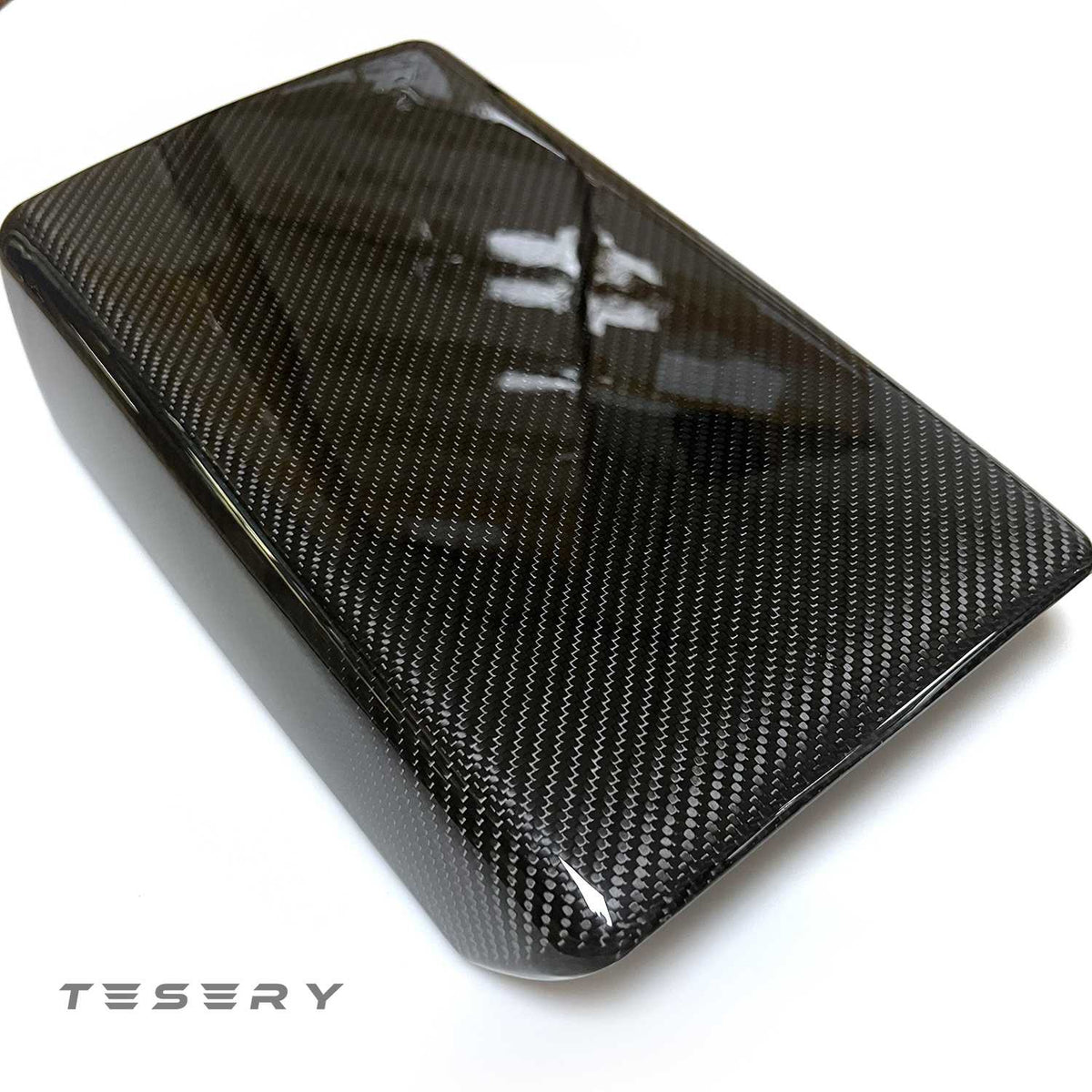 Sikunuo Model Y / 3 Armrest Cover - Dry Carbon Fiber Interior Mods
