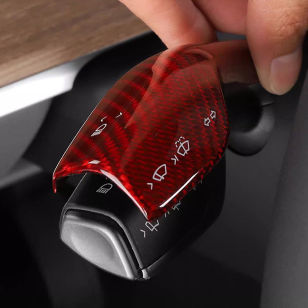 Sikunuo Model 3 / Y Turn Signal Stalk Cover - Dry Carbon Fiber Interior Mods