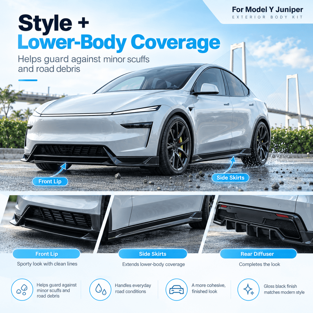 Model Y Juniper Premium & YL Body Kit – Front Lip, Side Skirts & Rear Diffuser