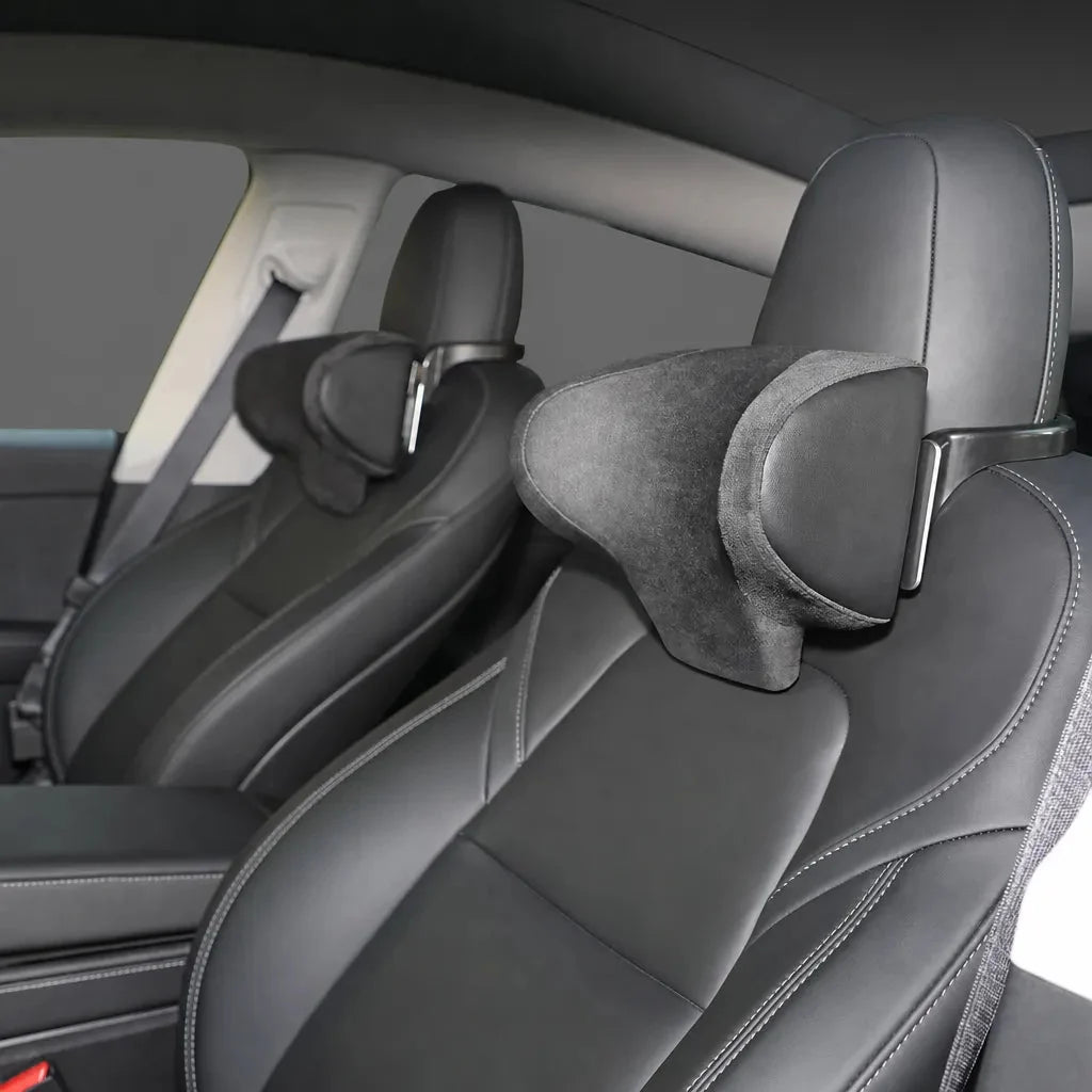Ergonomic and Slow-Rebound Memory Foam Car Headrest for Model Y & Model 3