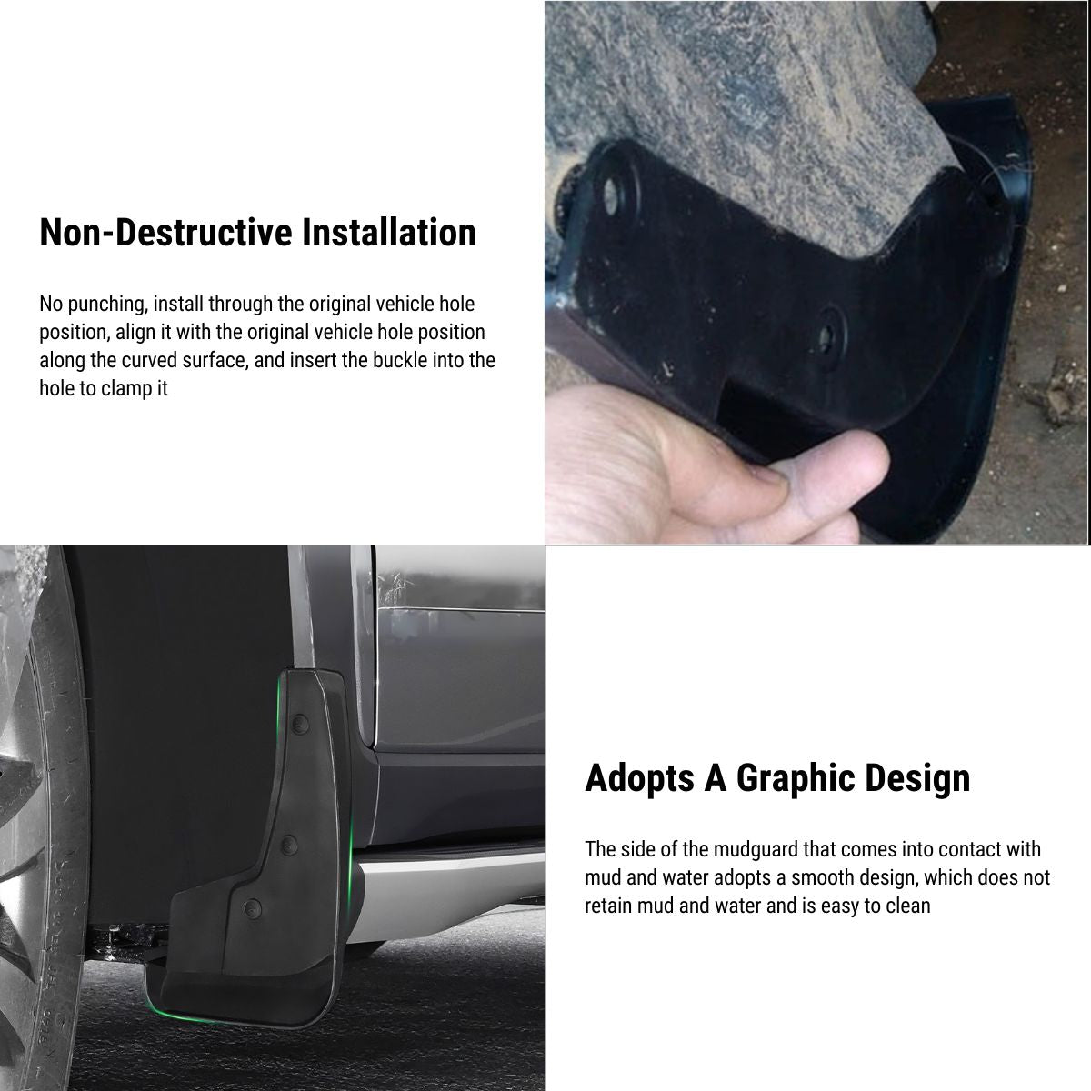Sikunuo Mud Flaps Splash Guards for Model S 2014-Present