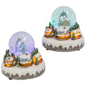 Musical Light-Up Snow Globes - Set of 2 Christmas Villages