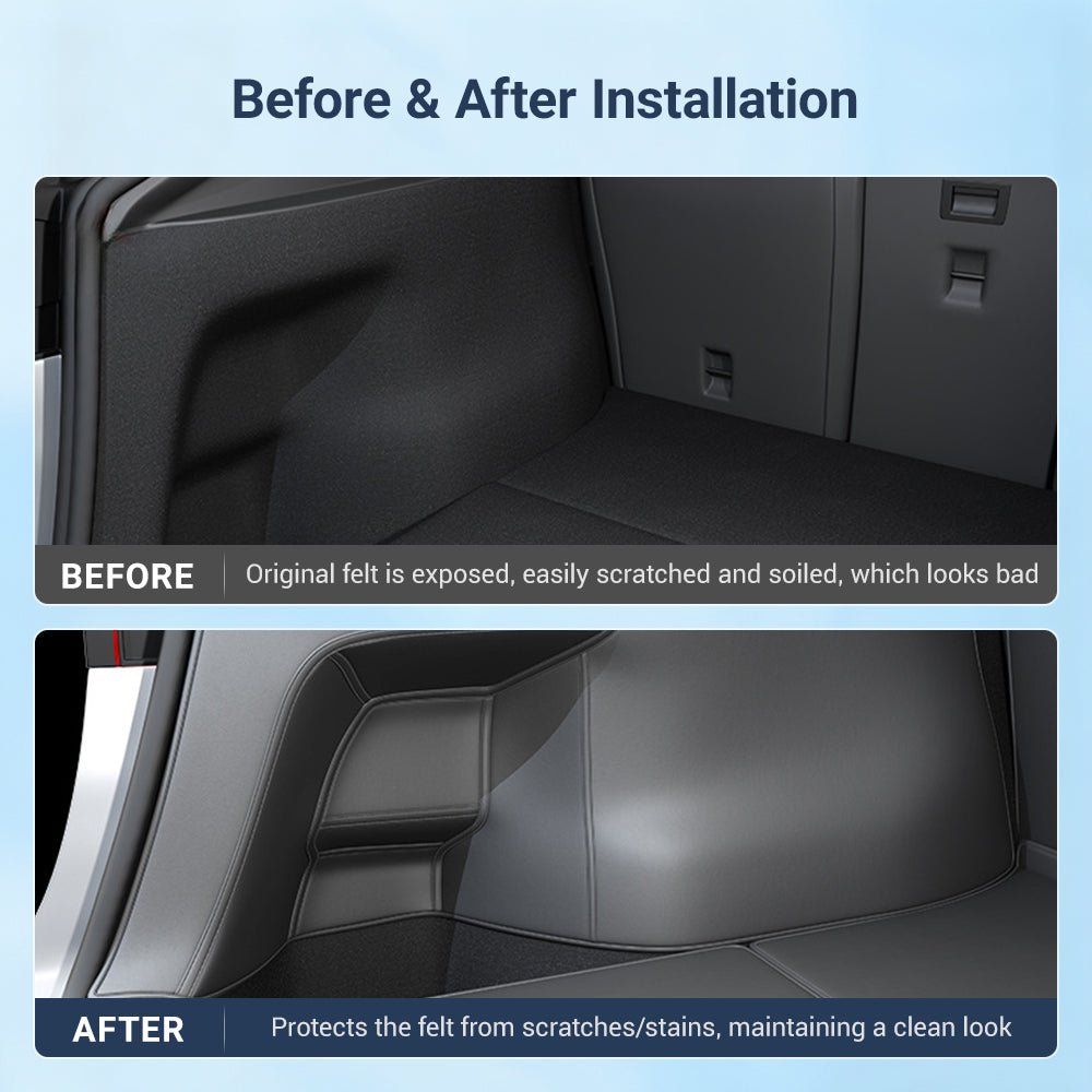 Nappa Leather Trunk Side Protectors for Model Y Juniper