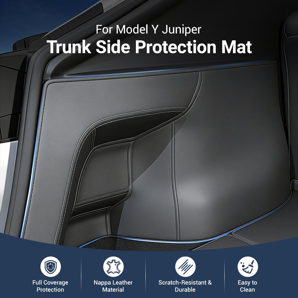 Nappa Leather Trunk Side Protectors for Model Y Juniper