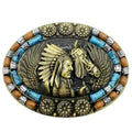 Native American  Turquoise Decor Western Belt Buckle