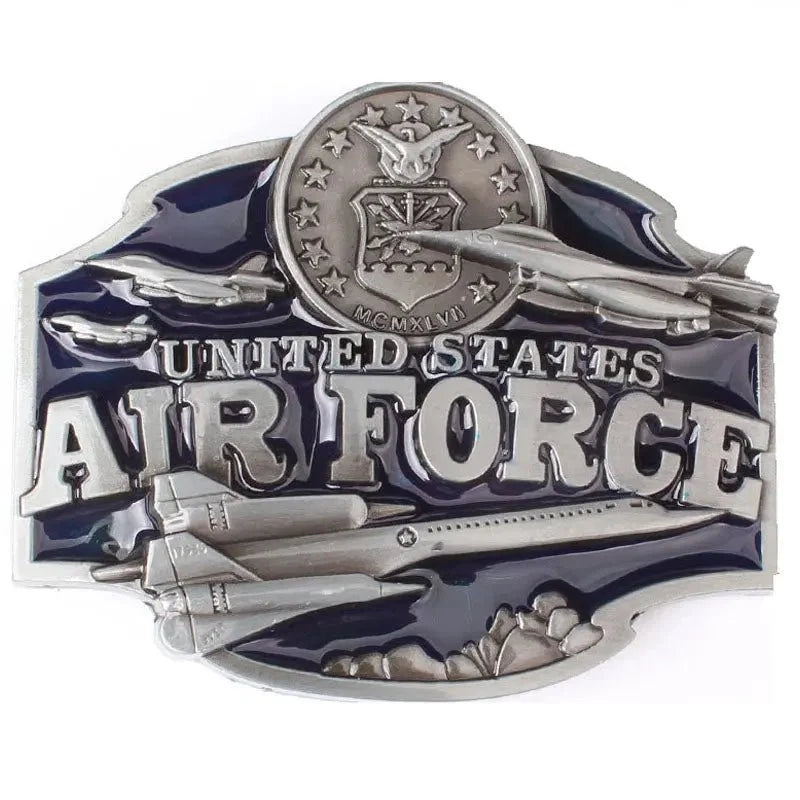 Navy Air Force Army Belt Buckles