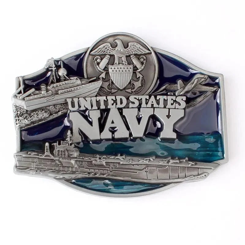 Navy Air Force Army Belt Buckles