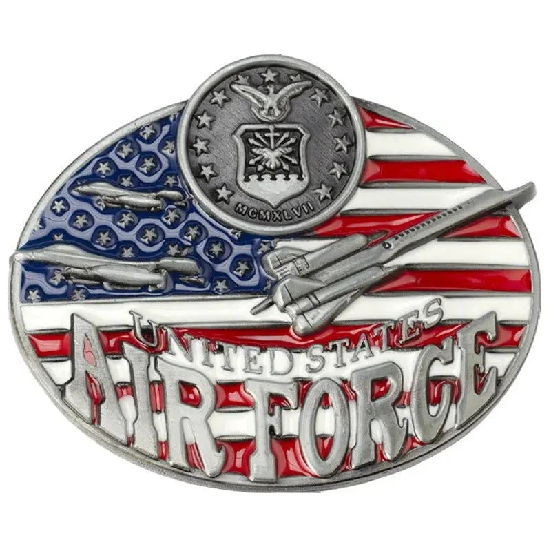 Navy Air Force Army Belt Buckles