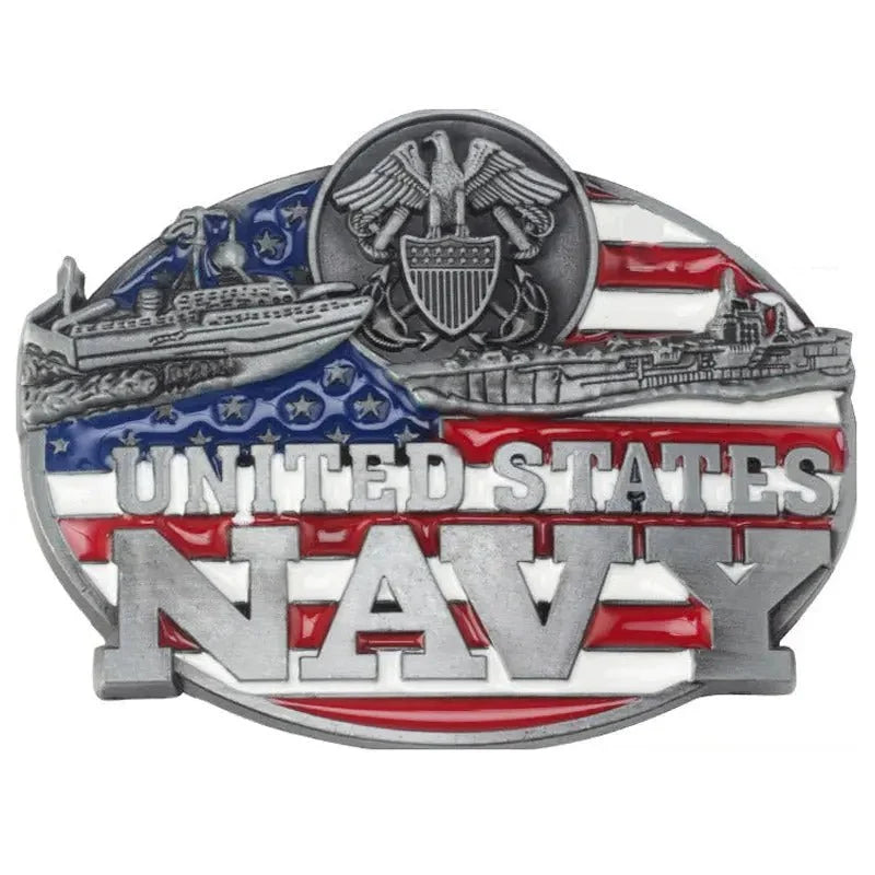 Navy Air Force Army Belt Buckles