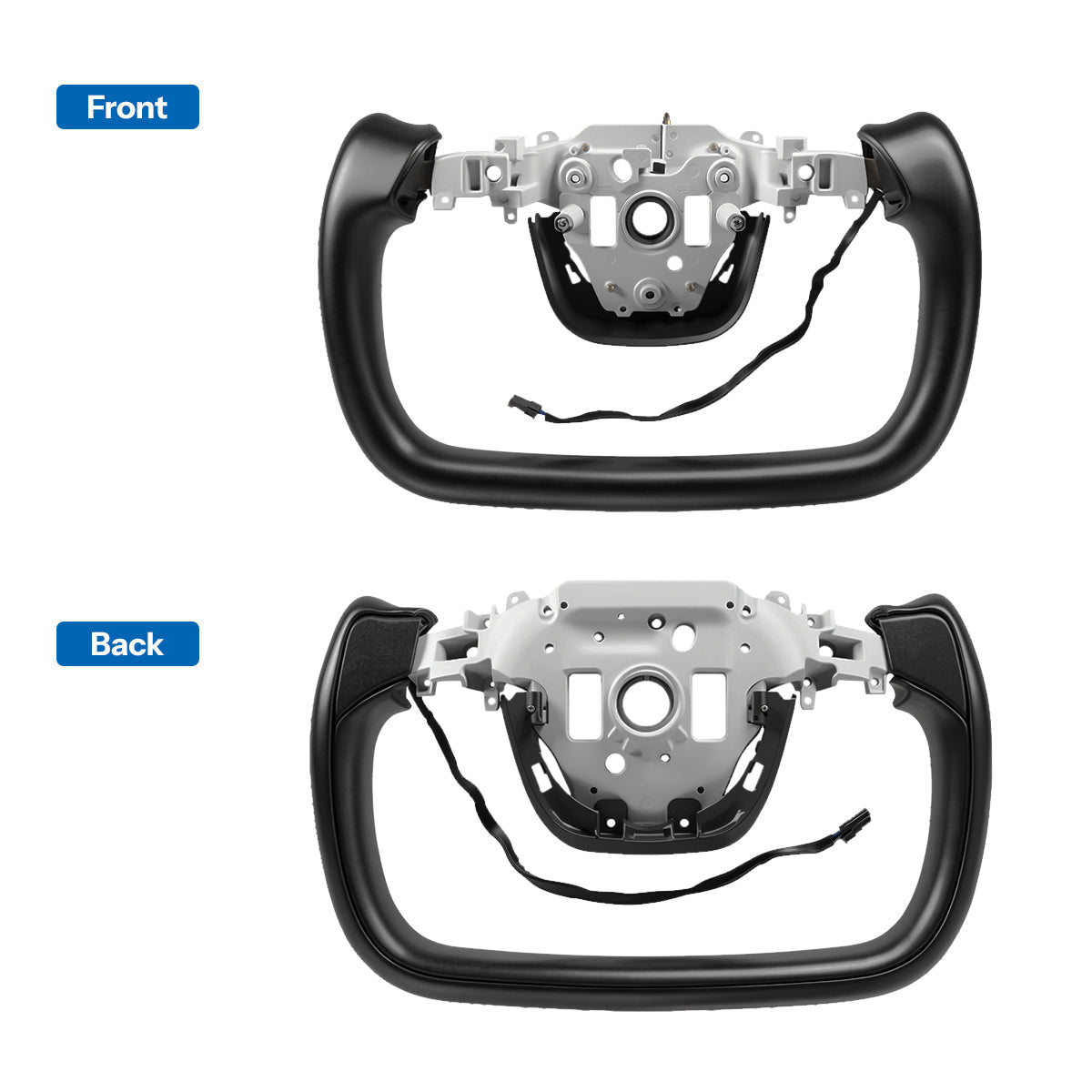 Open-Bottom Yoke Steering Wheel for Model Y Juniper / Model 3 Highland