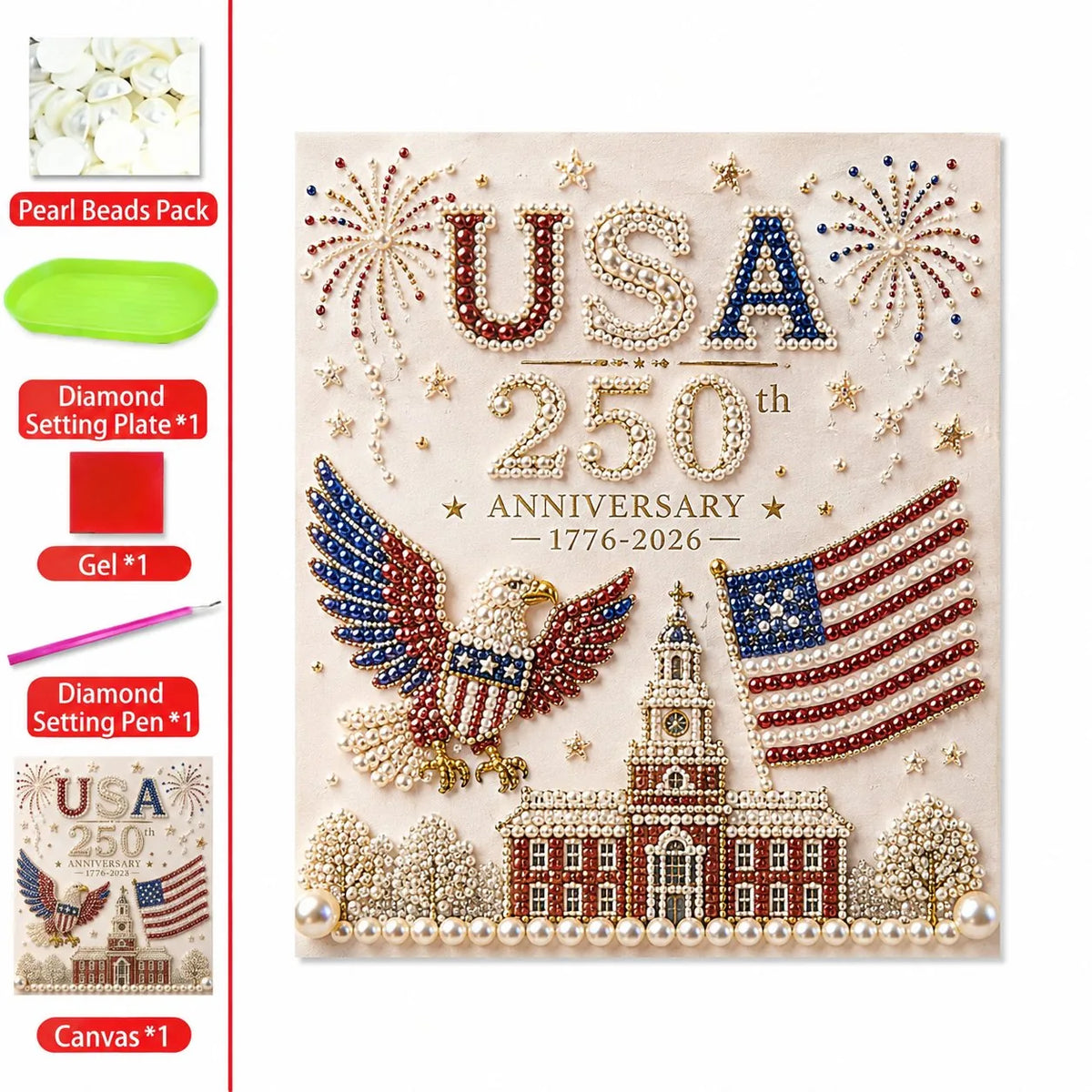 USA 250th Anniversary DIY Pearl Painting Kit
