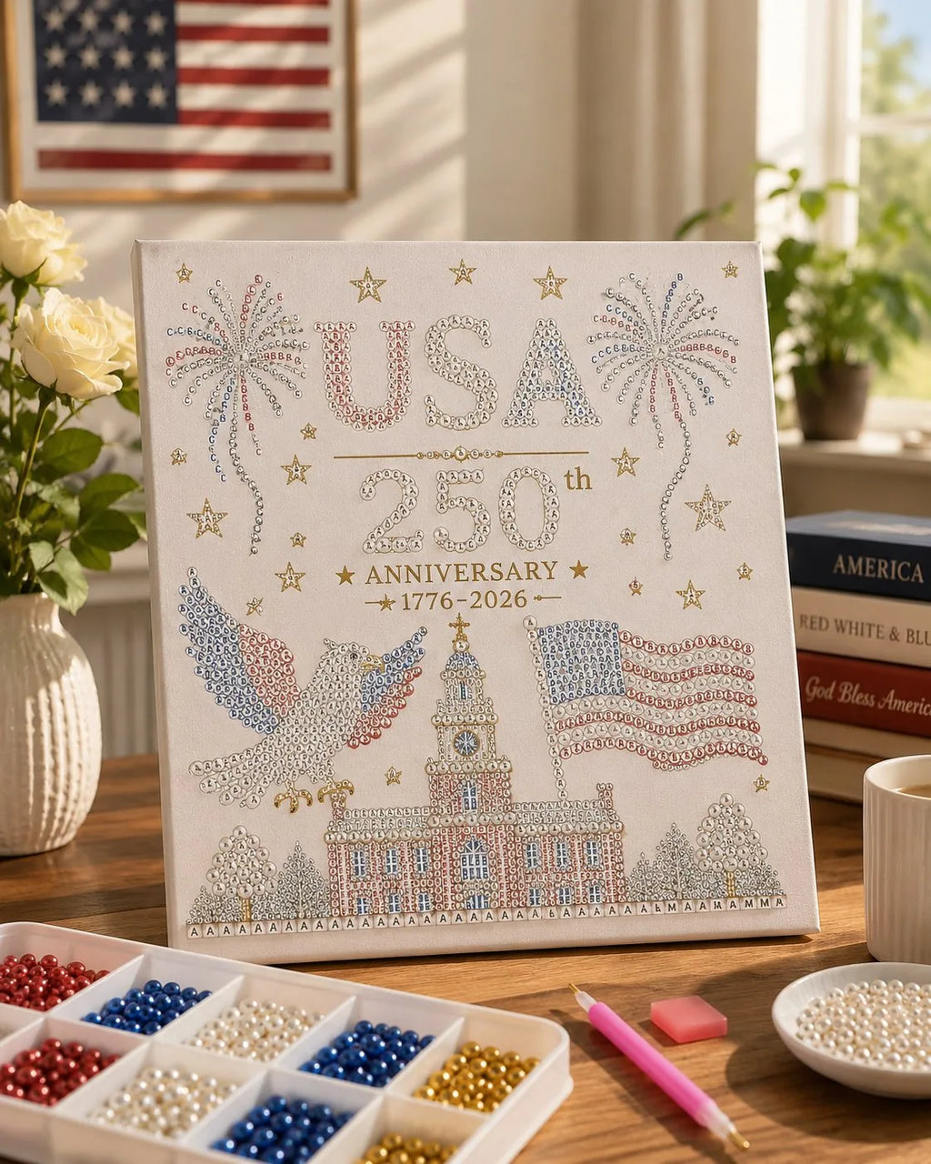 USA 250th Anniversary DIY Pearl Painting Kit