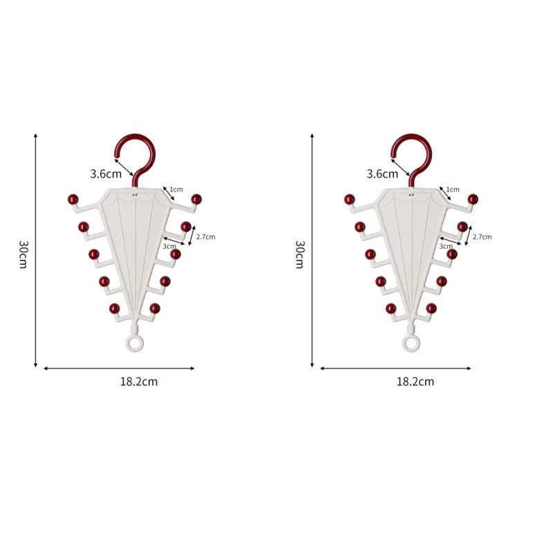 Multi-Functional V-Shaped Double Sided Hanger Storage Rack