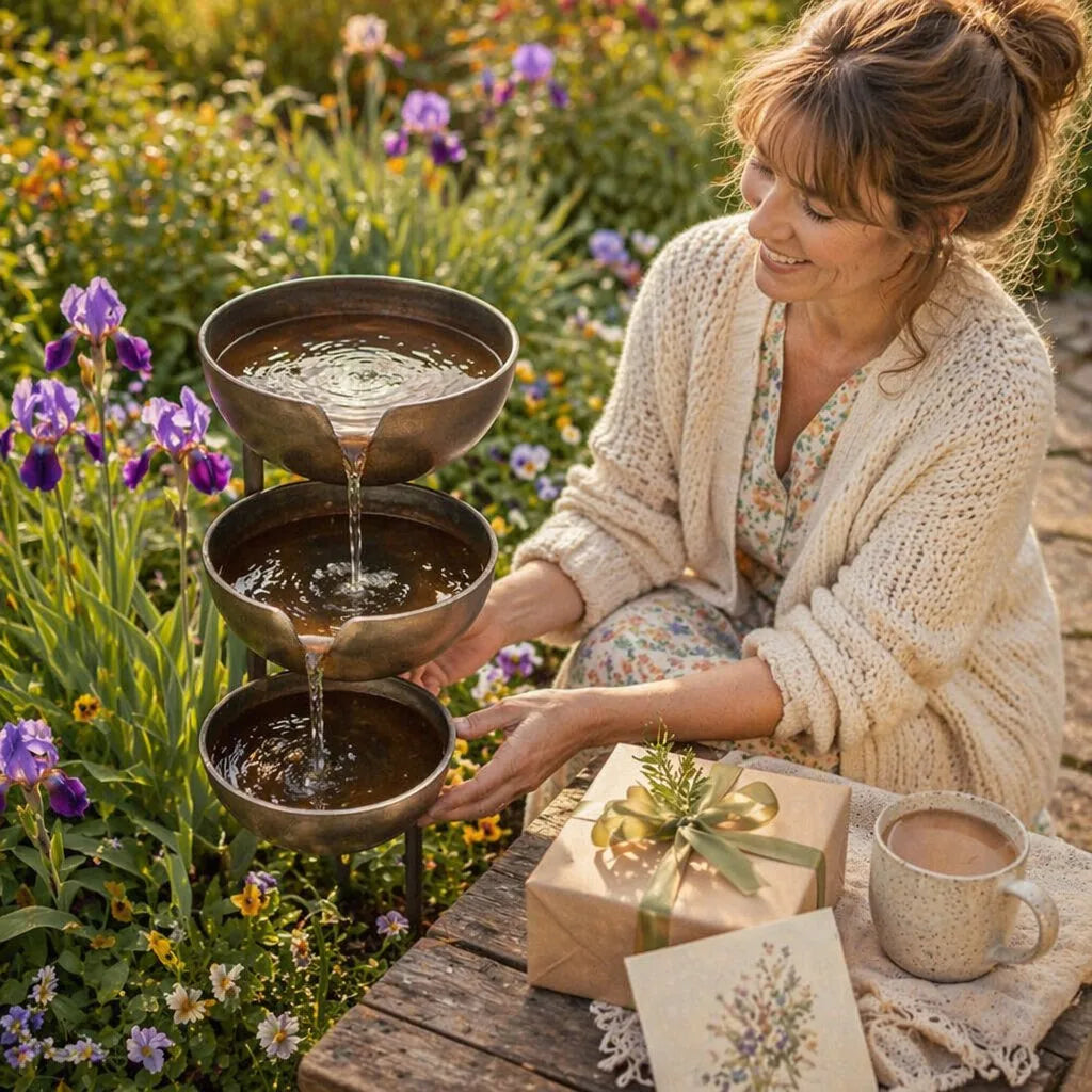 Bring Life Back To Your Garden – Peaceful Cascading Rain Catcher Bird Bath For Welcoming Garden Wildlife