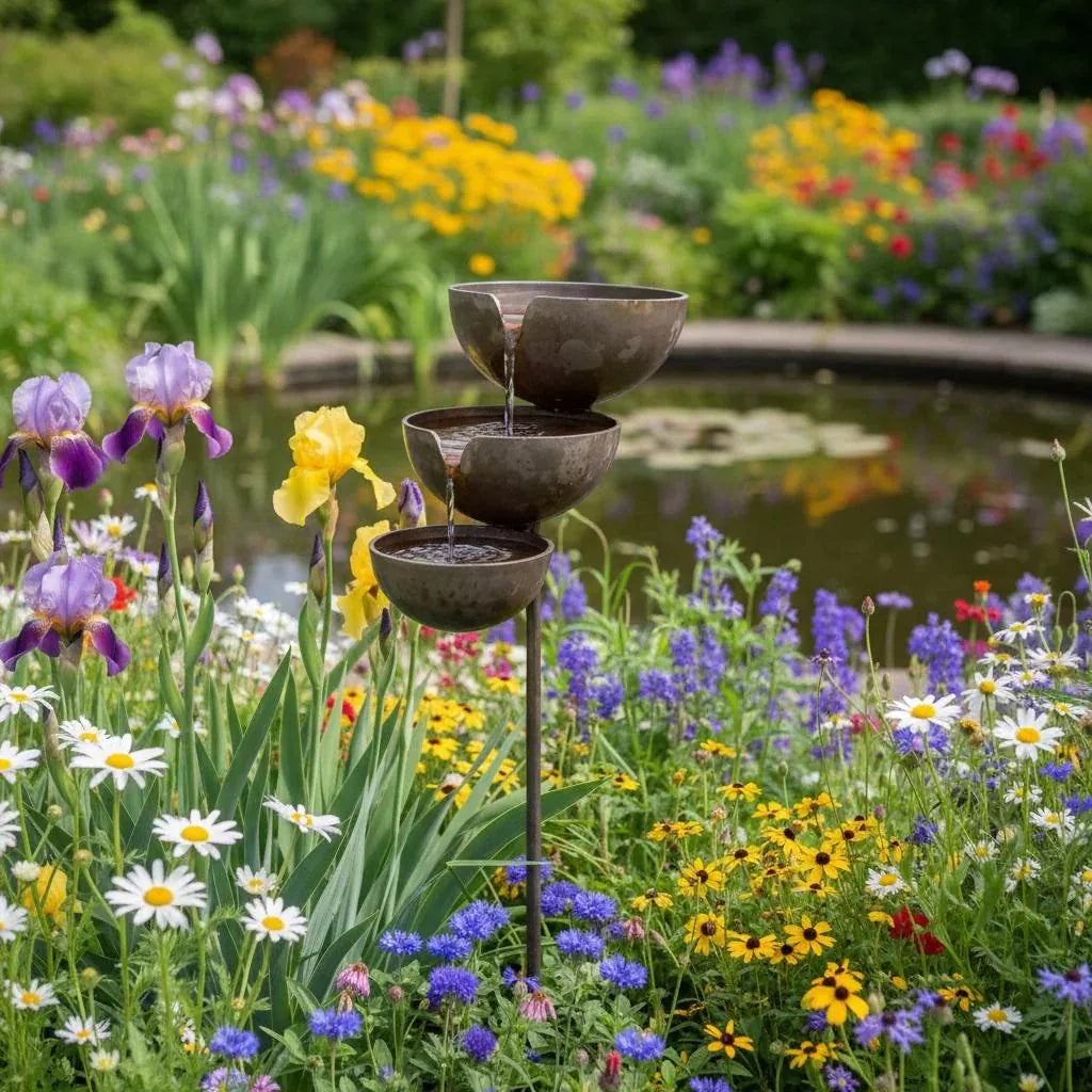 Bring Life Back To Your Garden – Peaceful Cascading Rain Catcher Bird Bath For Welcoming Garden Wildlife