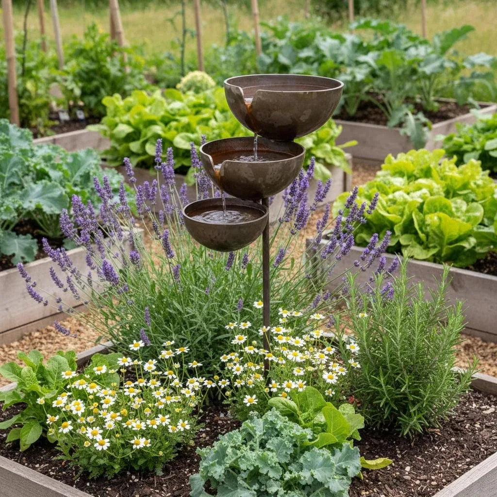 Bring Life Back To Your Garden – Peaceful Cascading Rain Catcher Bird Bath For Welcoming Garden Wildlife