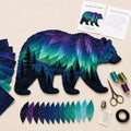 Northern Lights Wildlife Patchwork Art Kit