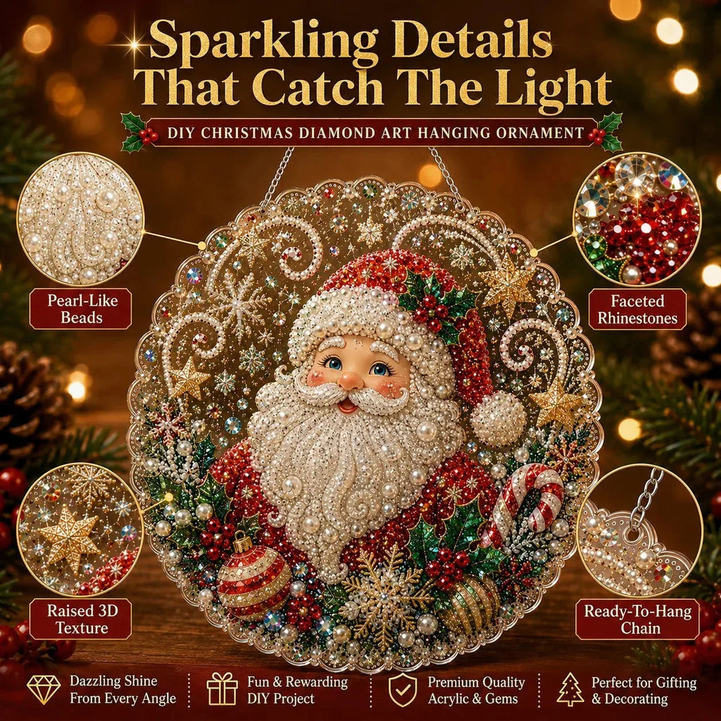 Christmas Pearl Diamond Art Suncatcher Kit