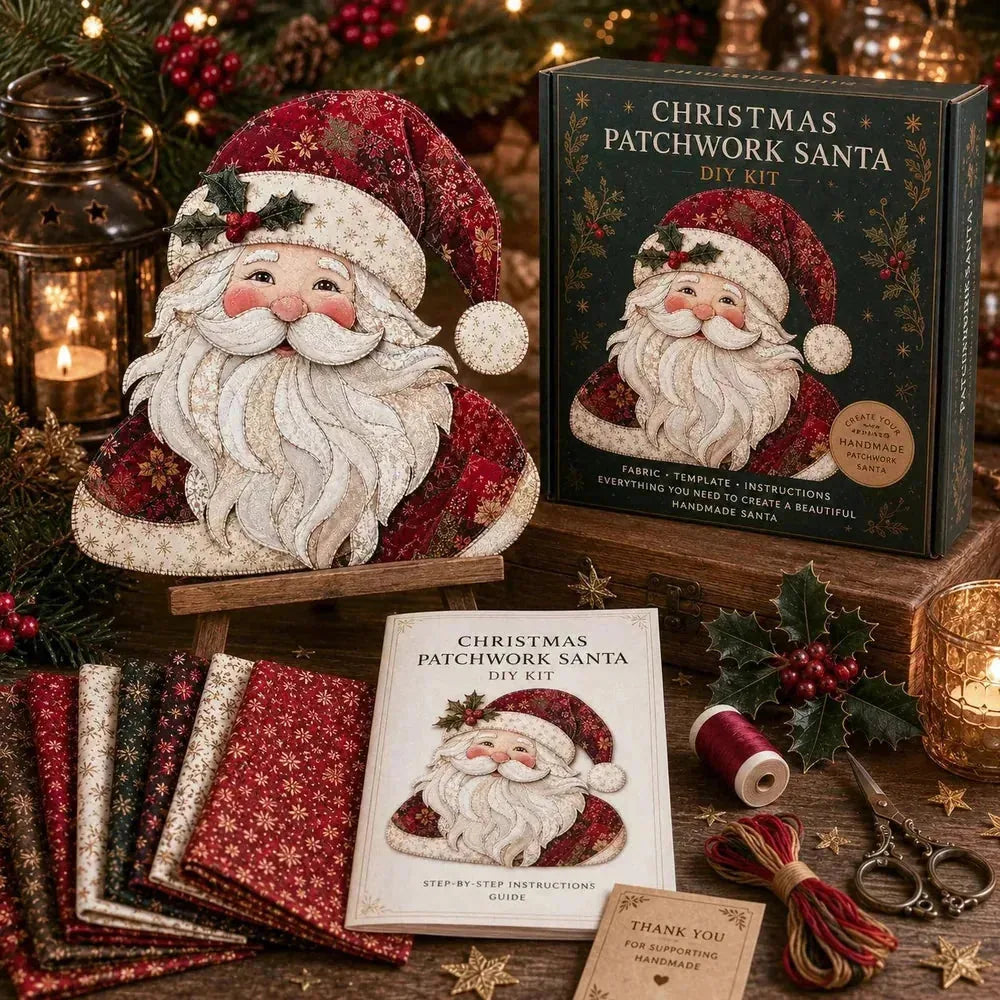 Christmas Patchwork Fabric Ornament Kit